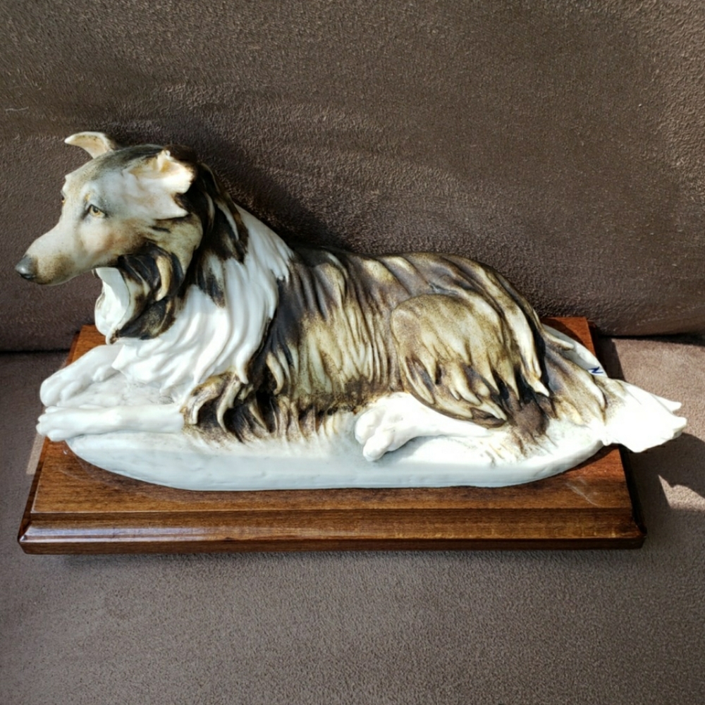 G.Armani, Collie Figurine, Florence Italy.
